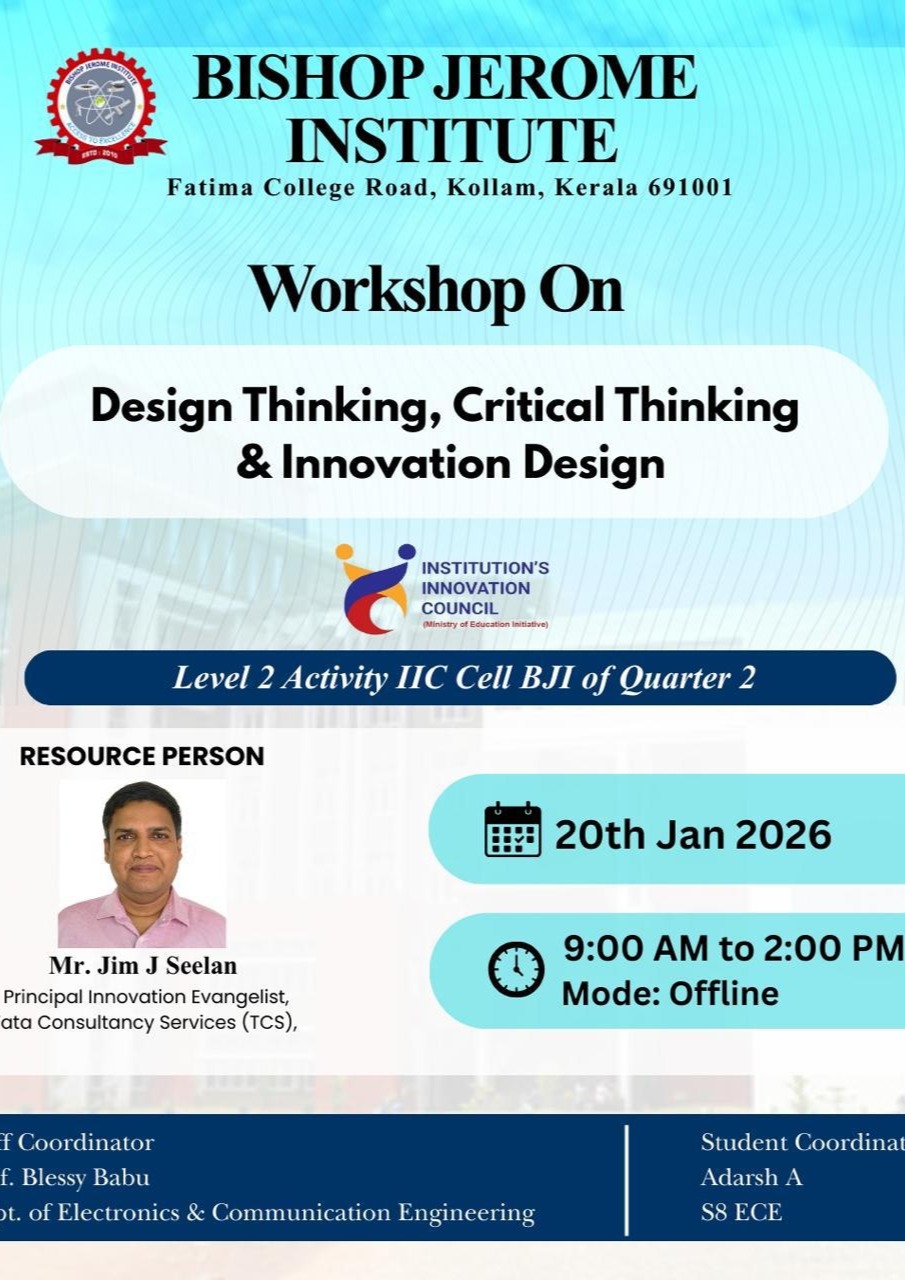 Workshop On Design Thinking, Critical Thinking & Innovation Design